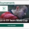 2018 ITTFチームワールドカップ　開催　２月２２日から２５日に開催　張本智和選手出場試合